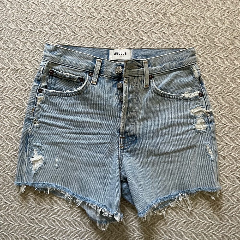 Agolde Women's Parker Long Loose Vintage Jean Shorts - Parade